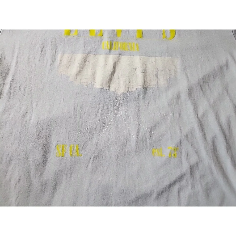 Graphic Levi's Men's 3XL 100% Cotton San Francisco, CA Box Tee Light Blue Retro